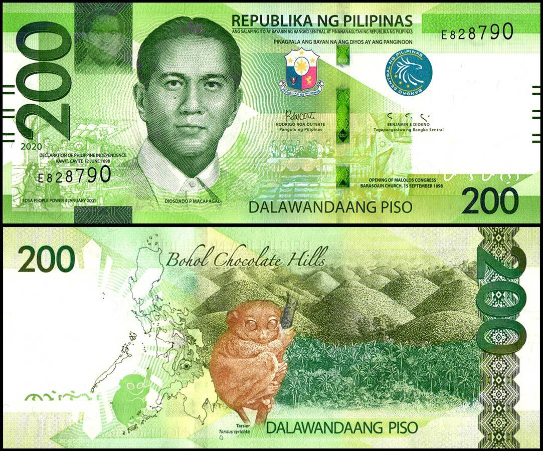 Filippine: Pesos PHP moneta ufficiale della Repubblica delle Filippine