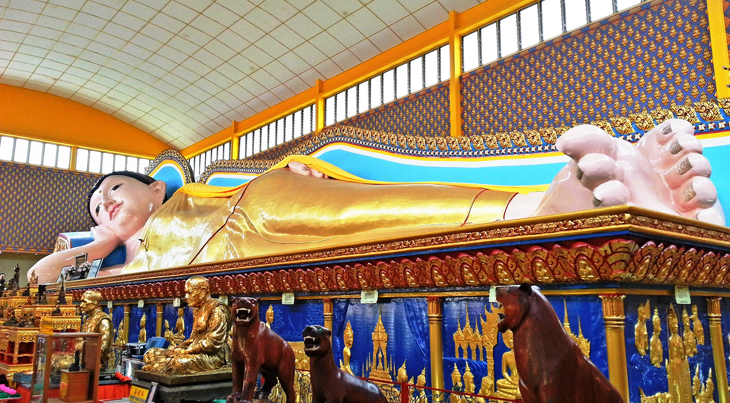 Cosa visitare a Georgetown Penang: Budda Reclinato Wat Chayamangkalaram