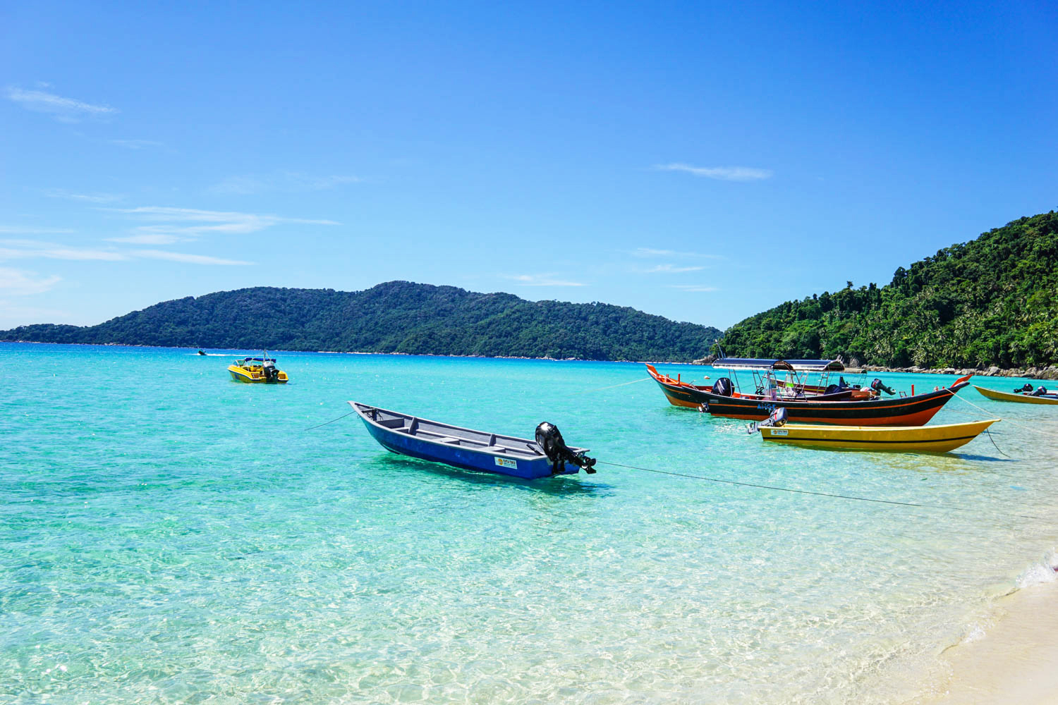 Le spiagge di Perhentian Besar isola della Malesia