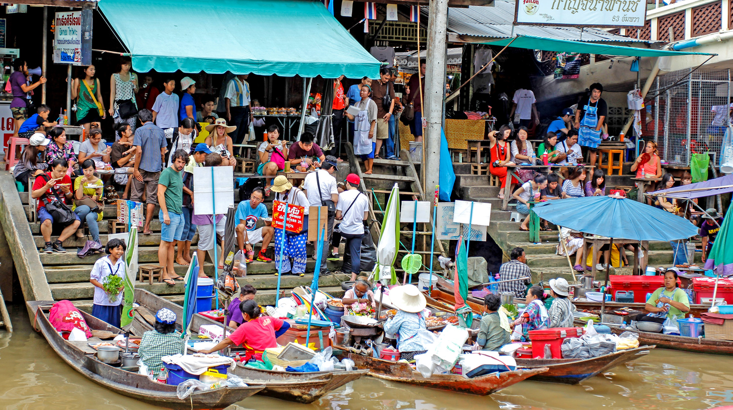 Visita Al Mercato Galleggiante Di Amphawa