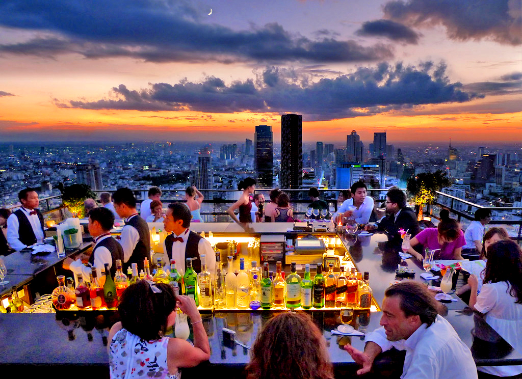 Cosa fare la sera a Bangkok: Banyan Tree sky bar & roof restaurant